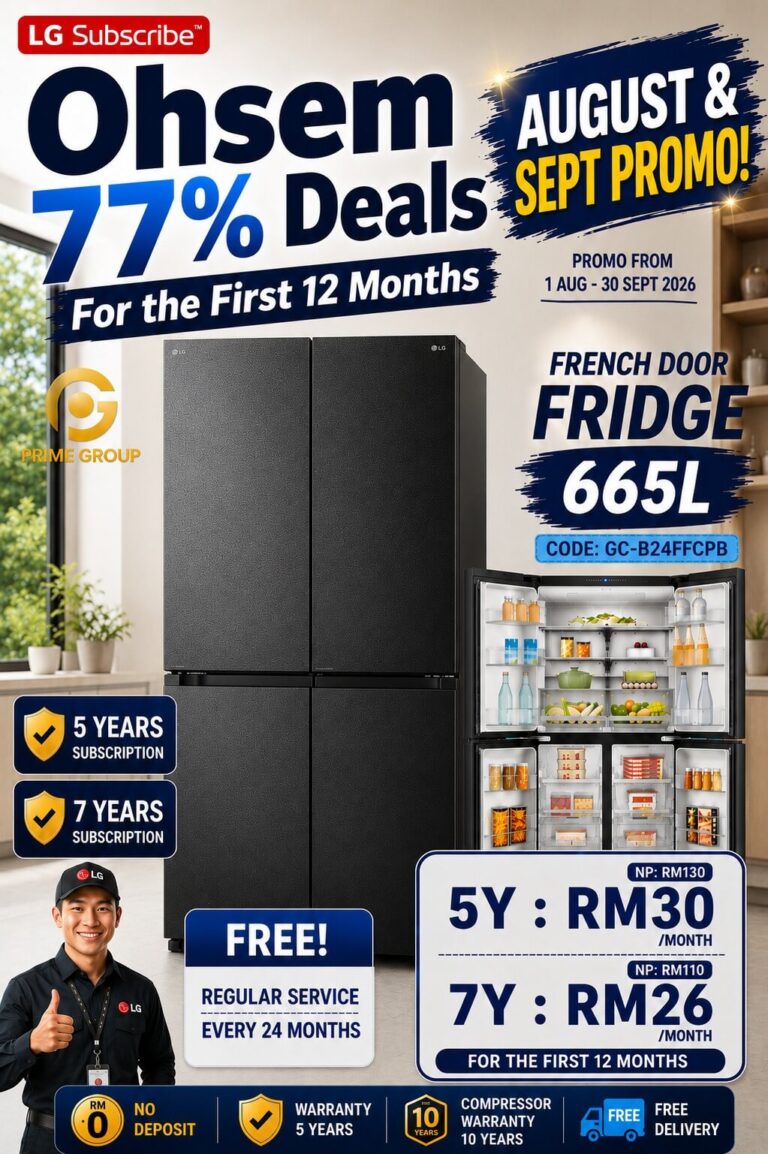 25. merdeka promo french door fridge 665L