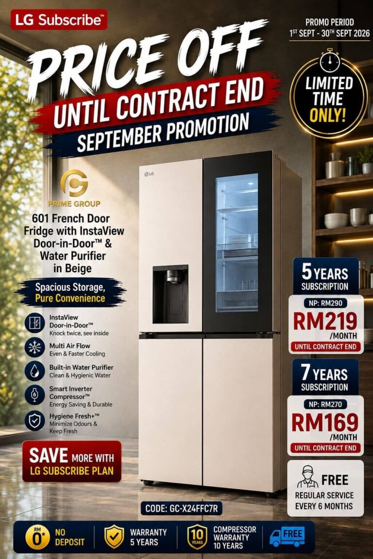 promo peti sejuk 601L french door