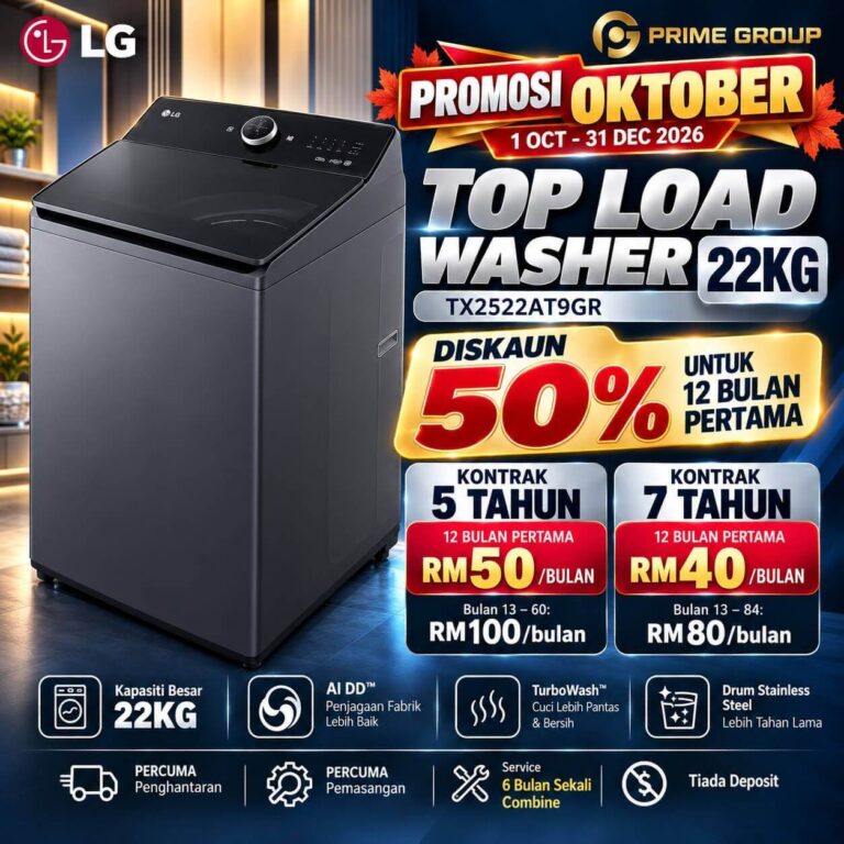 22kg top load washer